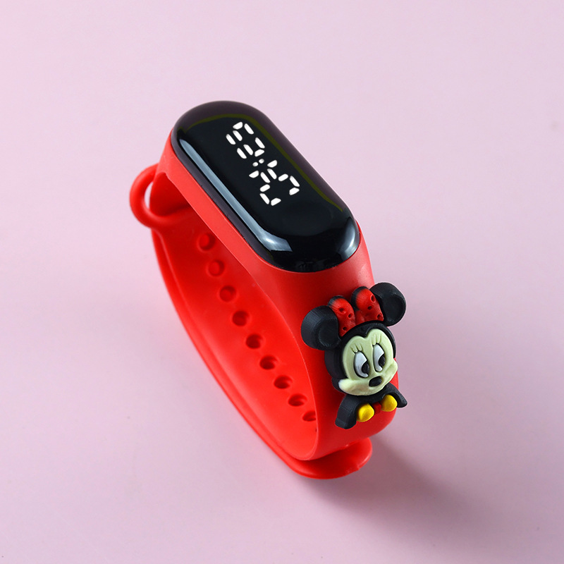 In Stock Wholesale Waterproof Cartoon Children's M 3 White Light LED Electronic Watch Primary School Student Sports Doll Bracelet Watch