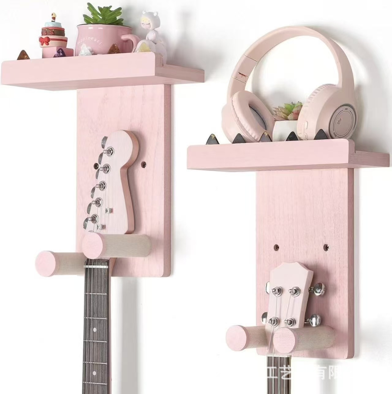 木质音乐吉他挂架墙上壁挂尤里可可乐器置物架二胡贝斯小提琴挂架