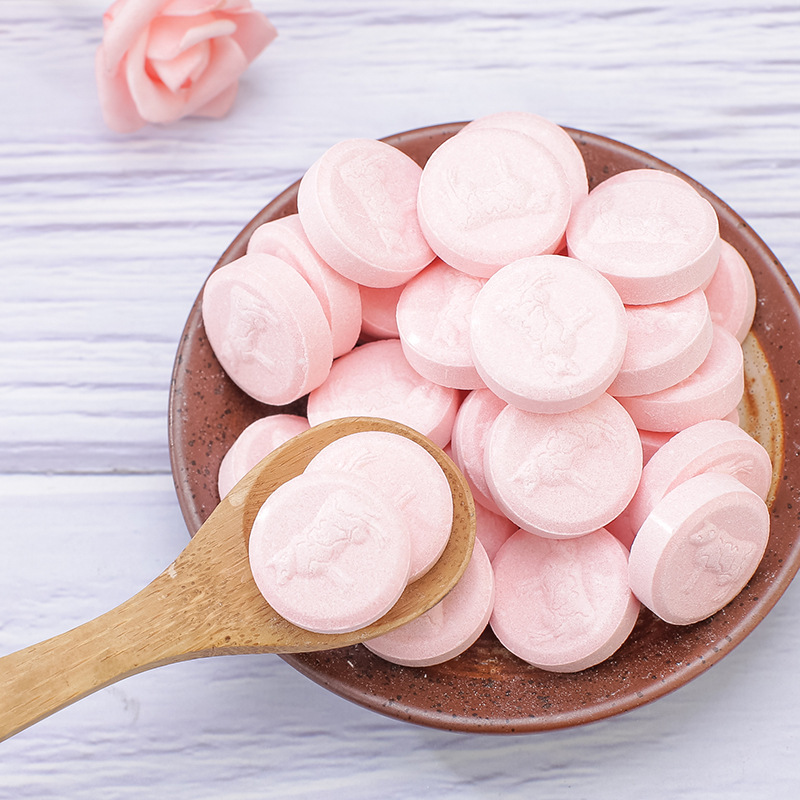 香港品牌爱莱客益生菌草莓味奶片180g儿童干吃奶片压片糖果零食