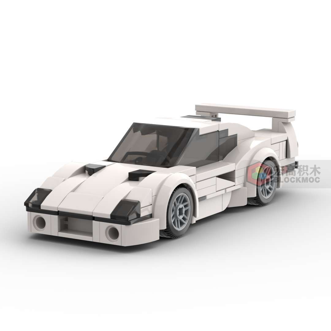moc法拉利f40兼容乐高小颗粒赛车跑车儿童玩具积木益智科技批发