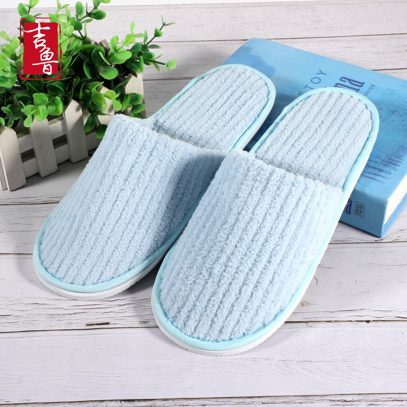 Factory Supply Disposable Coral Velvet Slippers Hotel Homestay Inn Travel Home Hospitality in Stock Wholesale