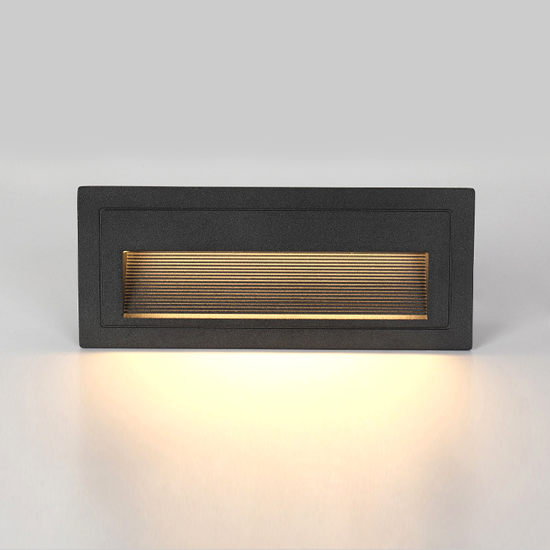 Corner Lamp Embedded Outdoor Waterproof Stair Light Corridor Courtesy Lamp Park Recessed Wall Lamp Square Led Step Lamp