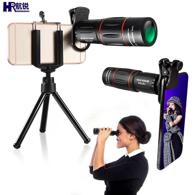 18 times mobile phone peripheral telescope high clearness magnifying full screen no dark angle telephoto lens concert mobile phone photo telescope