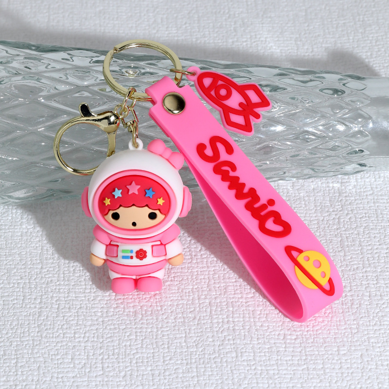 Cartoon Space Crossdressing Sanrio Keychain Pendant Cute Clow M Car Doll Silicone Pendant Small Gift