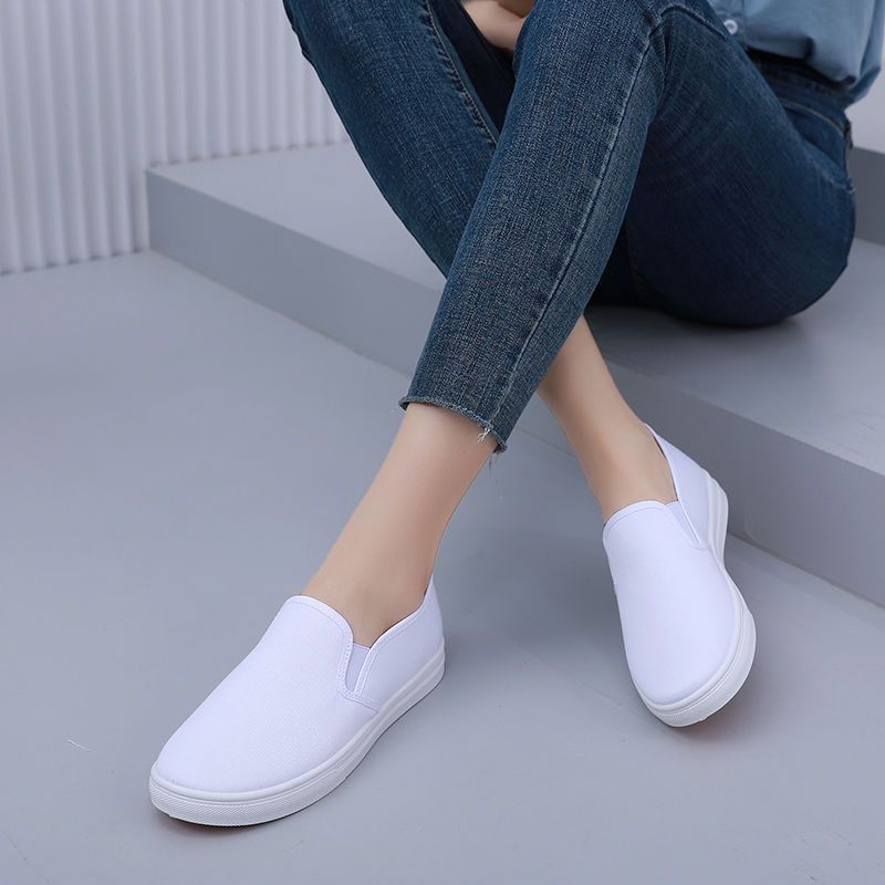 帆布鞋批发74万人看过护士鞋女白色平底鞋小白鞋软底老北京布鞋