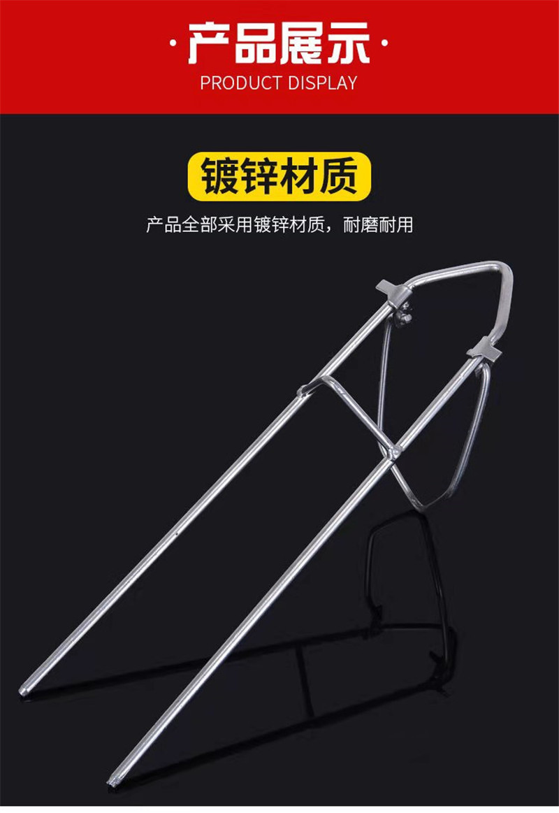 简易海竿支架金属手竿海杆地插炮台支架海钓渔具垂钓用品