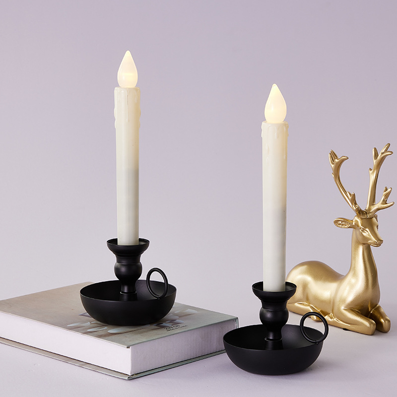 Cross-Border Internet Celebrity European Candlelight Dinner Romantic Atmosphere Black DIY Home Decoration Technology Candlestick Base