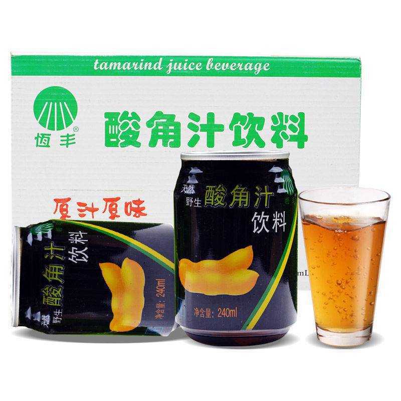恒丰酸角汁240ml*24瓶整箱云南特产酸角果汁饮料批发整箱年货罐装
