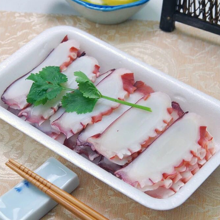 章鱼足切片寿司大八爪鱼片鱿鱼切片章鱼刺身寿司章鱼片120g 包邮