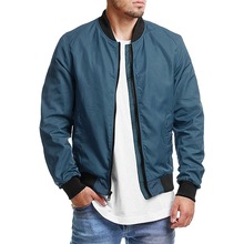 Men's bomber jacket with zipper jacket男式飞行员夹克拉链外套