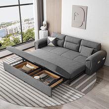 绒布沙发床两用可折叠多功能客厅双人沙发坐卧可储物小户型网红款