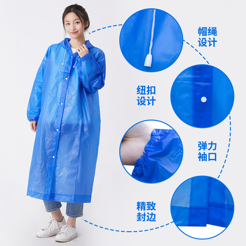 Eva Disposable Children's Raincoat Portable Adult Thicken and Lengthen Full Body Primary School Poncho Student One-Piece