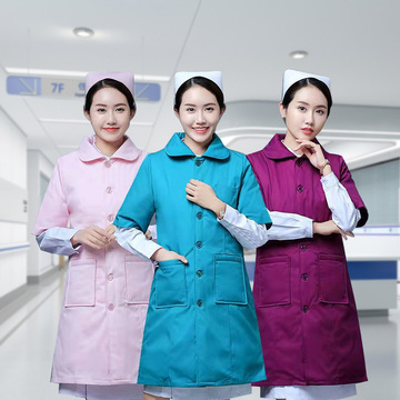 护士棉衣羽绒服女医生工作服防寒服值班棉服冬季外穿长款棉袄大衣