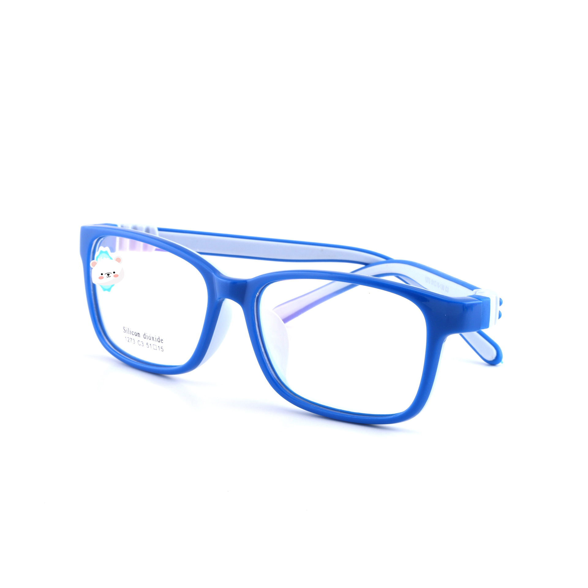 新款小学生防蓝光平光近视框架tr90超轻硅胶儿童眼镜架批发1273