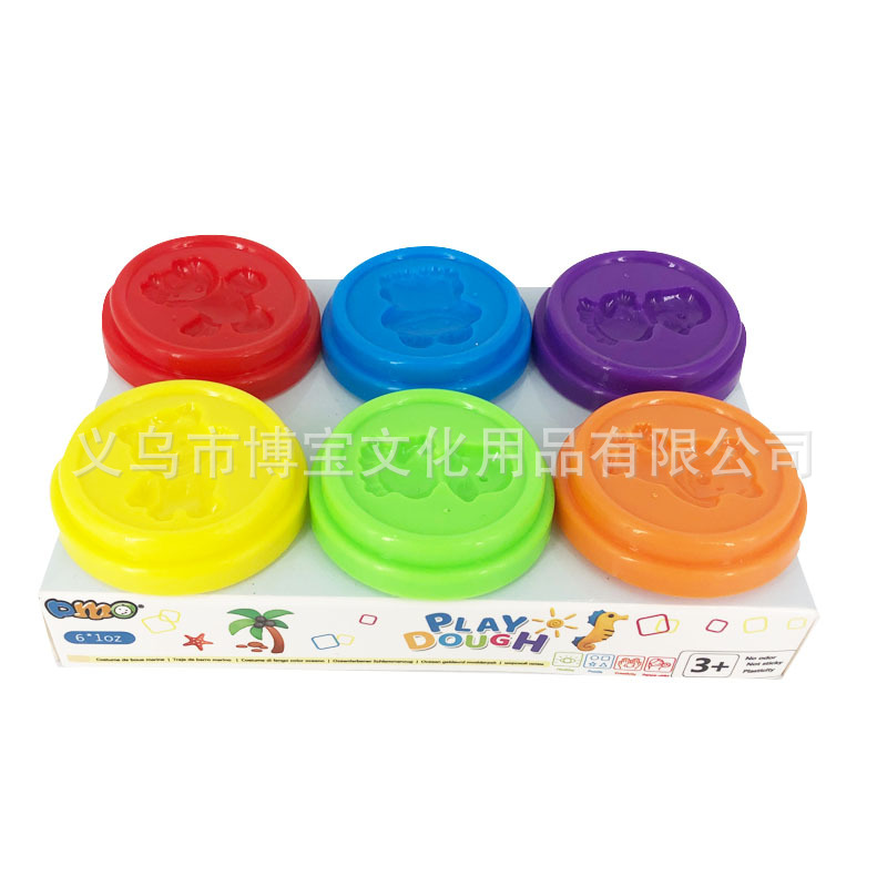 Factory Wholesale Handmade Diy6 Color Canned Set 1Oz Oz Flour Mud Plasticene Play Dough