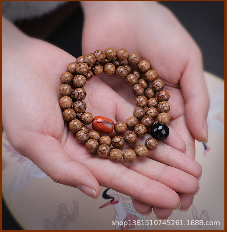 金丝檀红石手串(中),金丝檀红石手串(大)产地金华样式男女通用风格