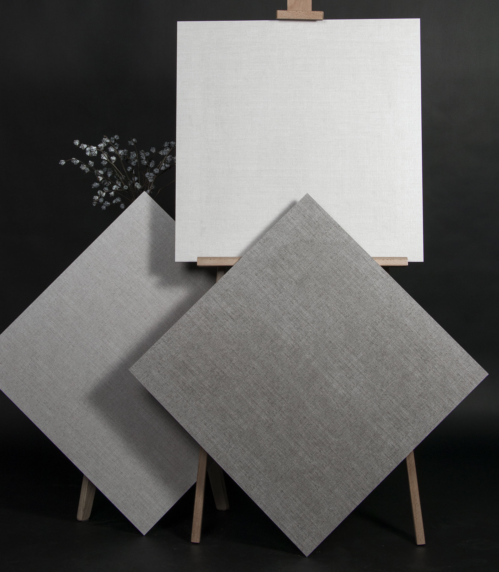 仿布纹瓷砖600×600办公室客厅卧室书房灰色防滑仿古地板砖地毯砖