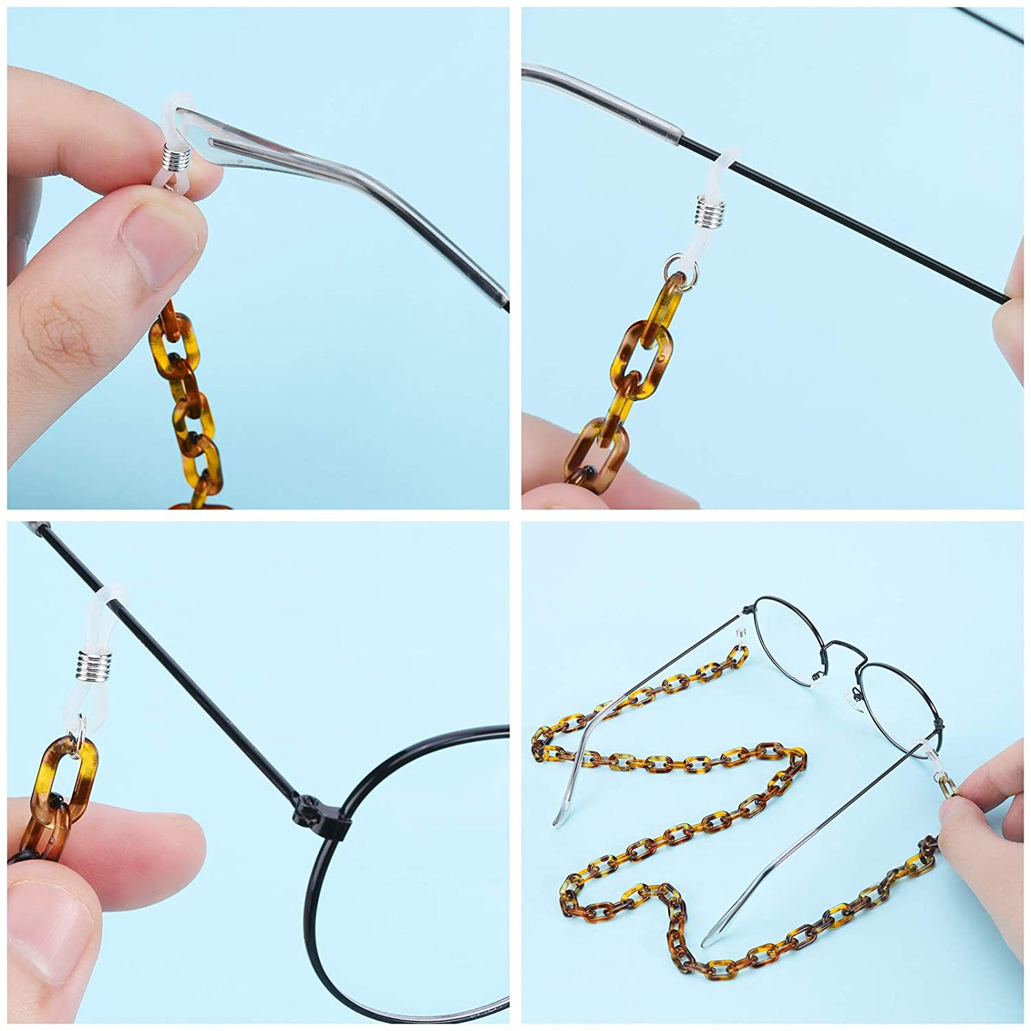 跨境新款防滑链亚克力树脂眼镜链口罩链两用厂家直供现货