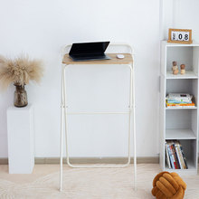 M&现代简约折叠吧台桌站立小高桌加高阳台窄条办公家用学习白色1.