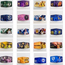 国际足球篮球队徽标志周边对折儿童钱包全彩印花短款皮钱包零钱包
