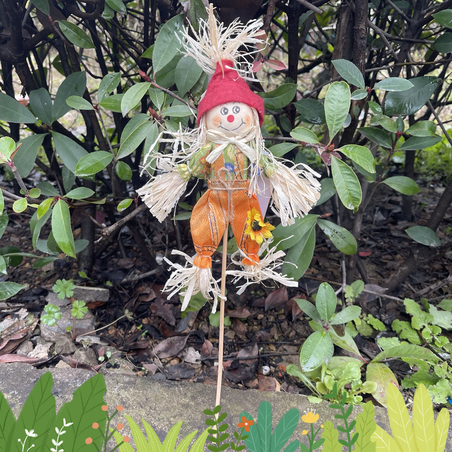 万圣节南瓜稻草人大小娃娃鬼节田园装饰道具丰收节装饰品稻草娃娃