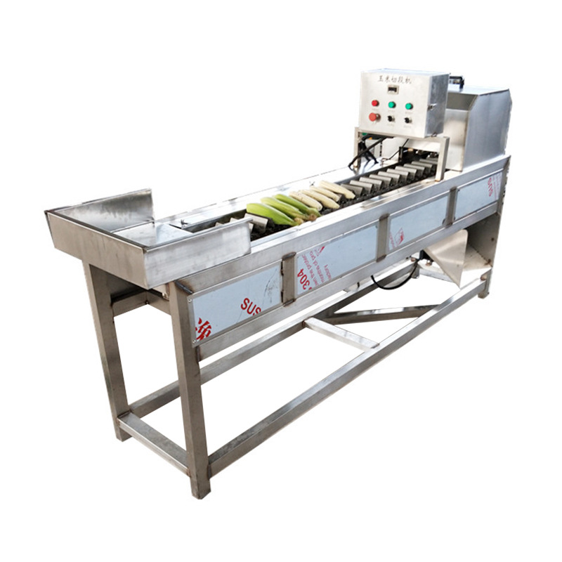 厂家定做冻鲜玉米切段机 玉米切头去尾设备 玉米切割全自动切段机