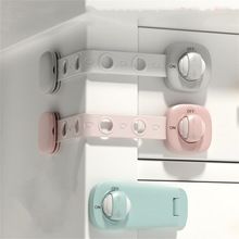 跨境厂家直供双按钮多用途调节安全锁宝宝安全防护冰箱抽屉锁