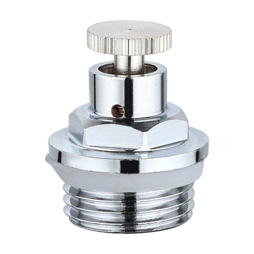 批发暖气片堵头排气阀跑风散热手动阀门4/6分1寸全铜放气阀丝堵帽