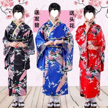 儿童表演服日本服装古装女童男童和服复古学生演出舞蹈夏季日式服