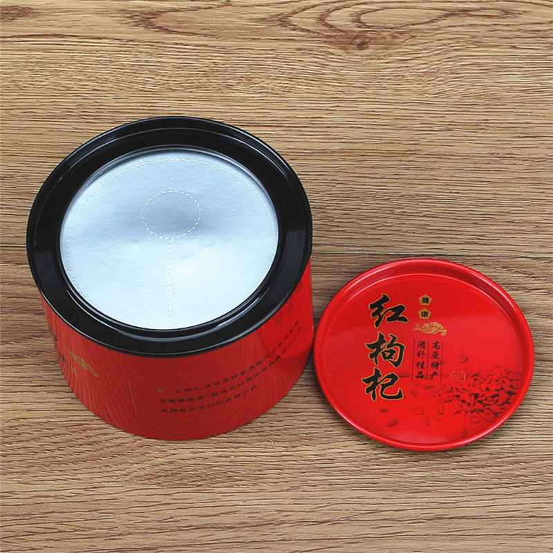 热销100克黑枸杞铁盒红枸杞包装铁罐子枸杞包装盒礼品盒礼盒批发