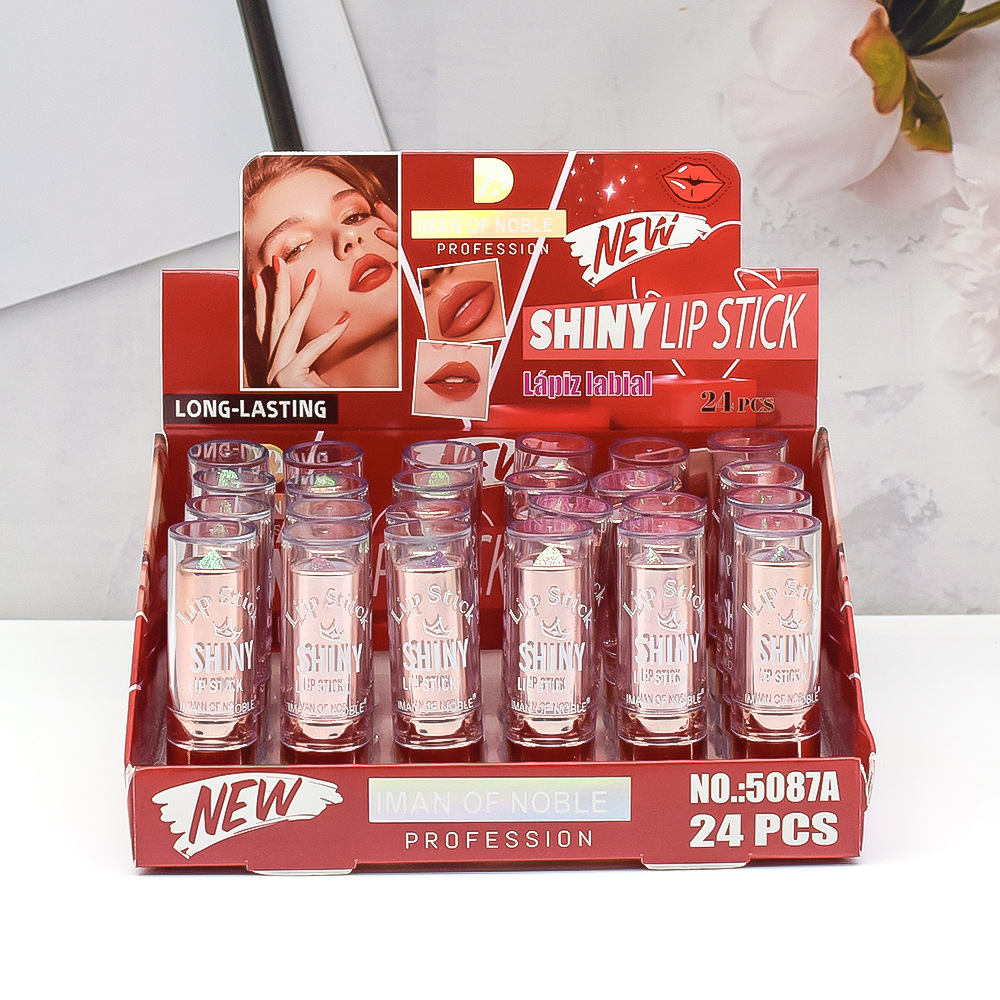 跨境出口iman of noble 5087a微闪口红shiny lipstick新款口红