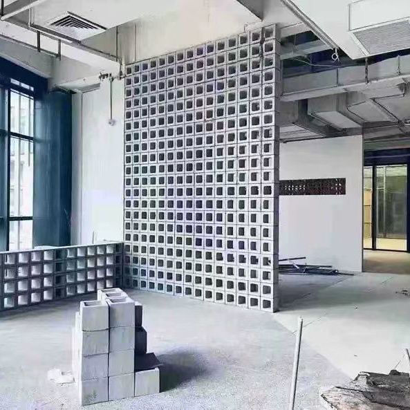 水泥空心砖清水混凝土多孔砌块砖背景墙隔断墙艺术装饰网红空心砖