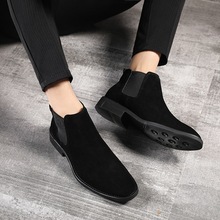 Plush Warm Chelsea Boots For Men Winter Comfy Leather Shoes