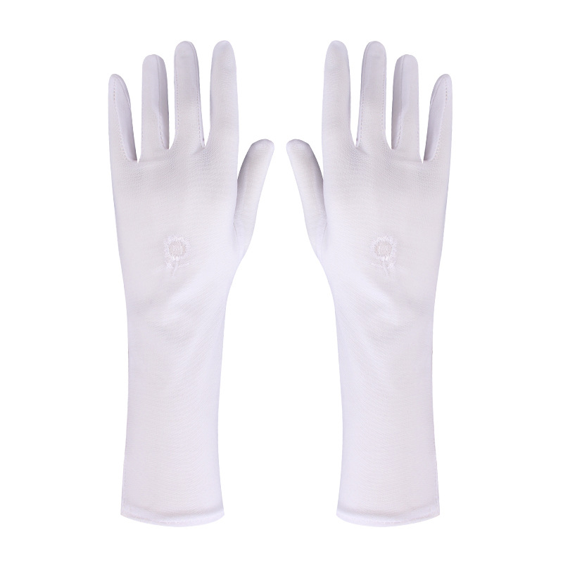 Sun Protection Gloves Women's Summer Long Spandex Thin Breathable Stretch Driving and Biking Wedding Etiquette Bridal Gloves