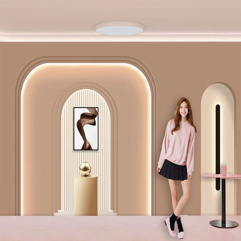 3d立体拱形造型壁纸高级感服装店墙纸时尚女装店直播间背景墙壁布