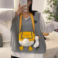 跨境新款鸭子帆布包  韩版时尚可爱单肩包休闲斜挎小包儿童伴手礼
