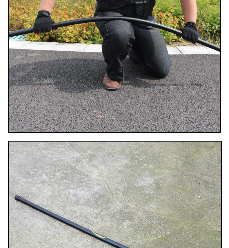 6米一体保安防暴棍 齐眉棍武术训练棍 pc橡胶棍应急棍