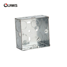 GI金属开关盒接线盒 暗装铁底盒 钢制拉伸盒外耳镀锌铁底盒配件