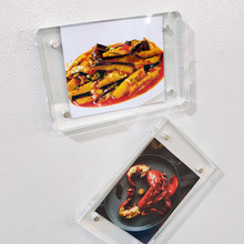 工厂直销亚克力磁吸冰箱贴 强磁相框 照片墙 卡片 小卡照片展示框