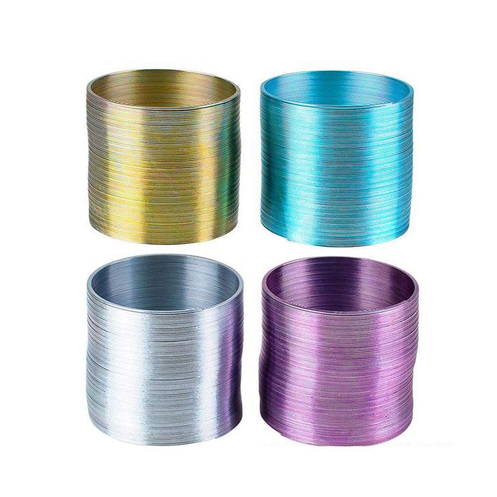 儿童魔力金属彩虹圈 益智玩具 蓝色叠叠乐弹力拉环男女孩礼物