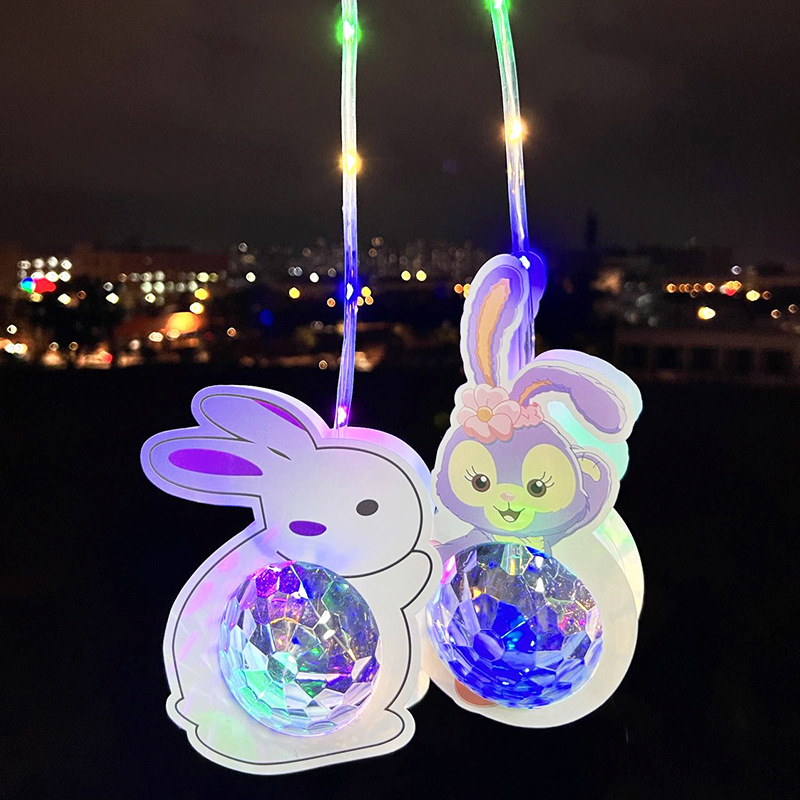 New Led Cartoon Portable Lantern Children's Portable Luminous Toy Night Market Portable Projection Lantern Stall Toy