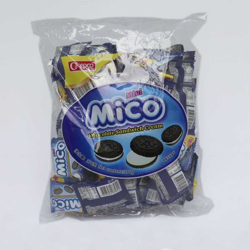 菲律宾进口coco迷你夹心饼干376g整箱奶奶油草莓味小黑饼网红零食