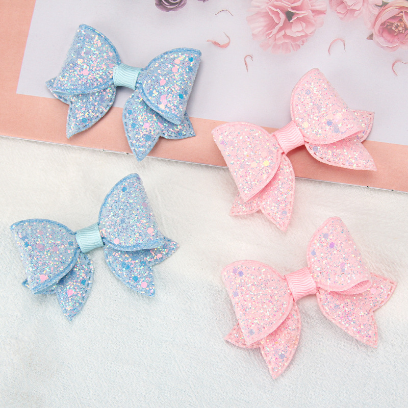 Korean Style Cute Bowknot Children Princess Elsa Bowknot Hair Accessories Frozen Suit Material Headdress Flower