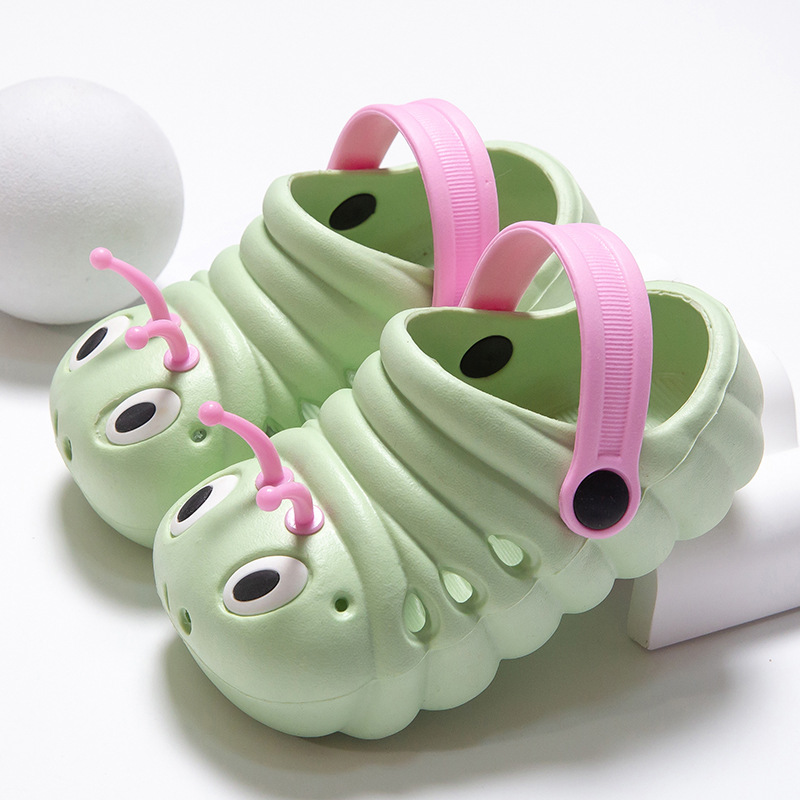 Children's Slippers New Summer Sandals Caterpillar Shoes Men's and Women's Rubber and Plastic Children's Room Baby's Shoes Third Generation Upgrade