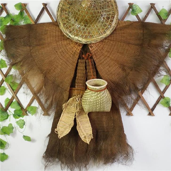 农用大号防雨斗笠工地夏天遮阳雨伞农家乐表演服草帽男中国风蓑衣