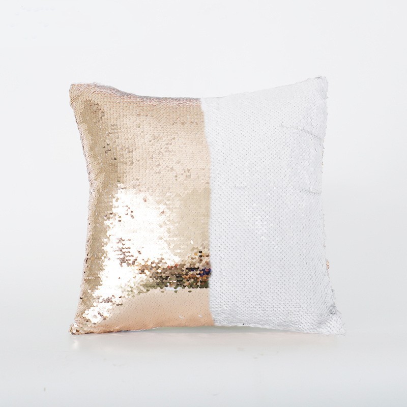 Heat Transfer Printing Pillow Sequin Personality Color-Changing Magic Cushion Creative Sequin Pillow Cover Velvet Sequin Pillow for Junior High School