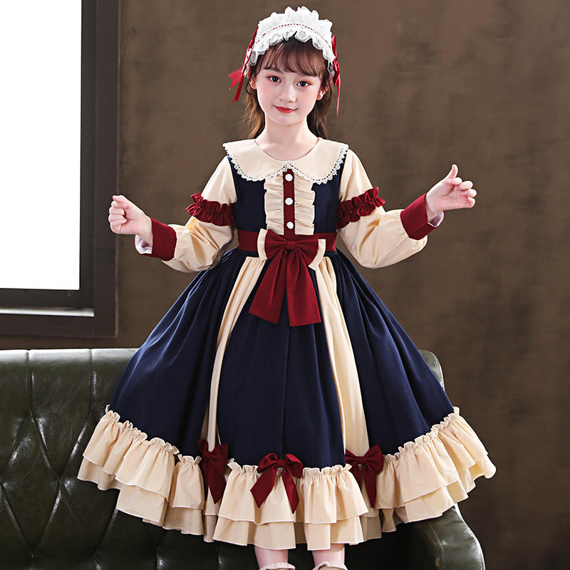 洛丽塔可爱女童公主裙春秋儿童裙子洋气可爱lolita连衣裙萝莉塔
