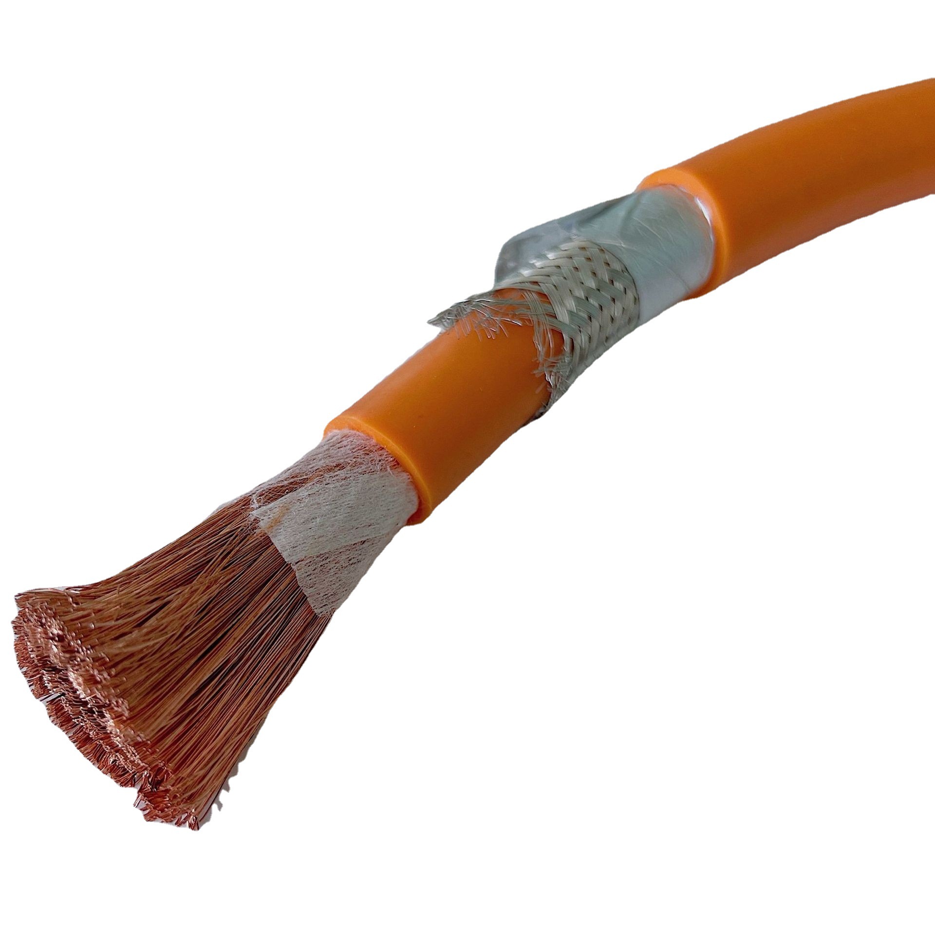 硅胶线 180度 带屏蔽 车内高压线 阻燃 耐高温 柔软 ev线 70平方