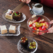 新品水果碟网红个性餐具玻璃异形盘子日式凉菜家用酱料沙拉碗碟子