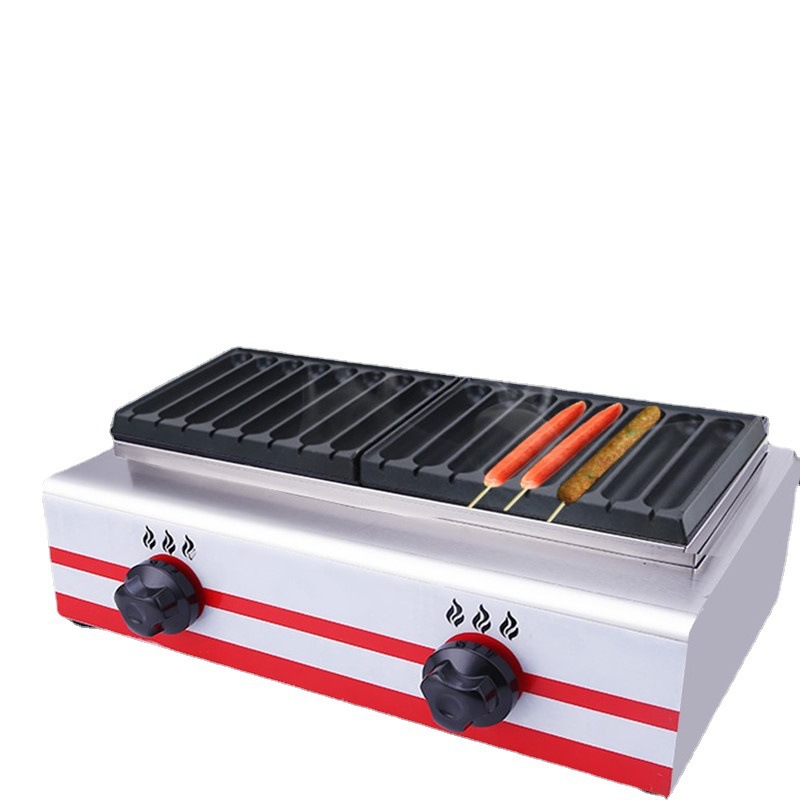 秘制烤肠机燃气黄金脆皮烤肠机商用网红炸火腿手工肠鸡肉摆摊